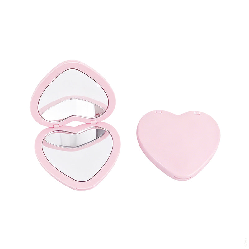 OEM/ODM ouble Sided Heart Compact Mirror from Kaifam Manufacturing. Custom logo, Pantone colors, MOQ 100pcs, 15-day lead time. Request a free quote.