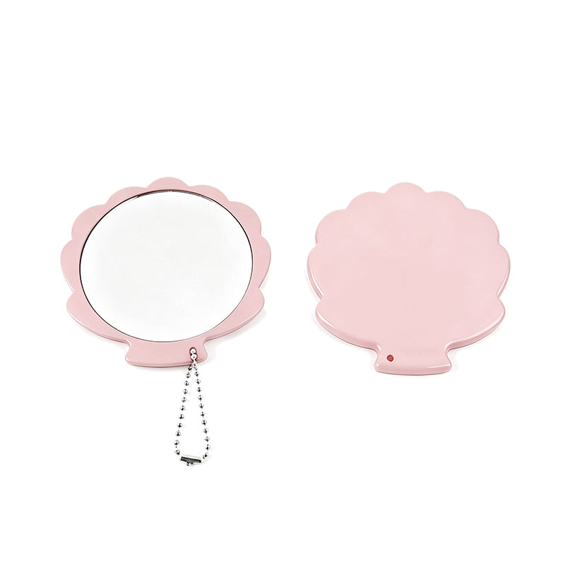 OEM/ODM Seashell Pocket Makeup Mirror from Kaifam Manufacturing. Custom logo, Pantone colors, MOQ 100pcs, 15-day lead time. Request a free quote.