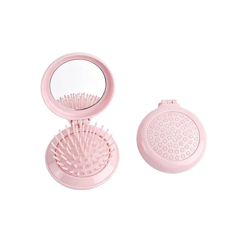 OEM/ODM Round Foldable Airbag Comb With Mirror from Kaifam Manufacturing. Custom logo, Pantone colors, MOQ 100pcs, 15-day lead time. Request a free quote.