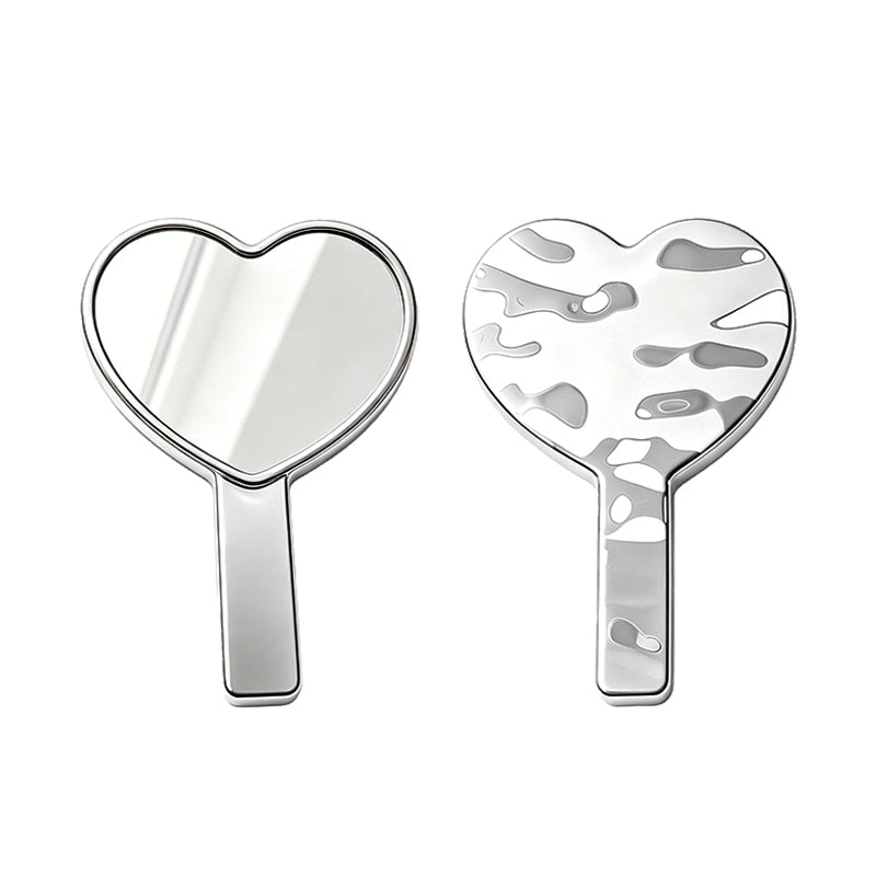 OEM/ODM heart-shaped handheld mirrors from Kaifam Manufacturing. Custom logo, Pantone colors, MOQ 100pcs, 15-day lead time. Request a free quote.