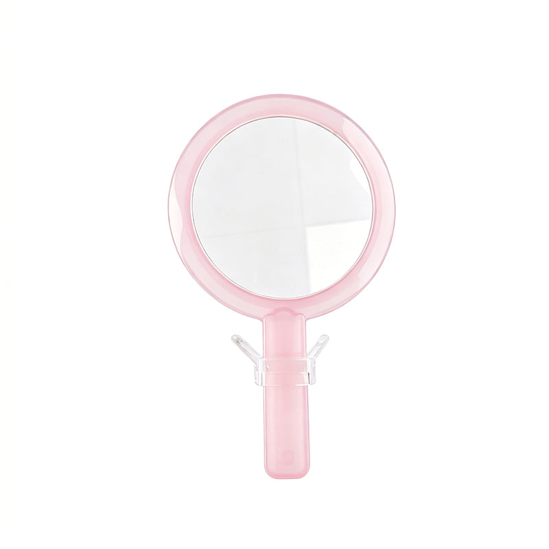 OEM/ODM Transparent Handle Double-sided Round Cosmetic Mirror from Kaifam Manufacturing. Custom logo, Pantone colors, MOQ 100pcs, 15-day lead time. Request a free quote.