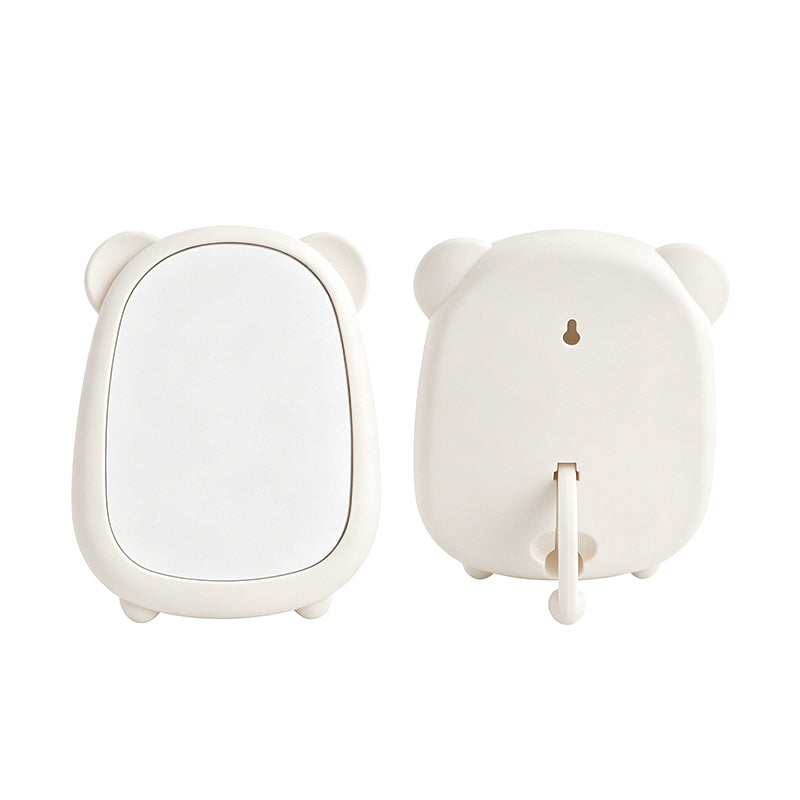 OEM/ODM Cute Bear Desktop Mirror from Kaifam Manufacturing. Custom logo, Pantone colors, MOQ 100pcs, 15-day lead time. Request a free quote.