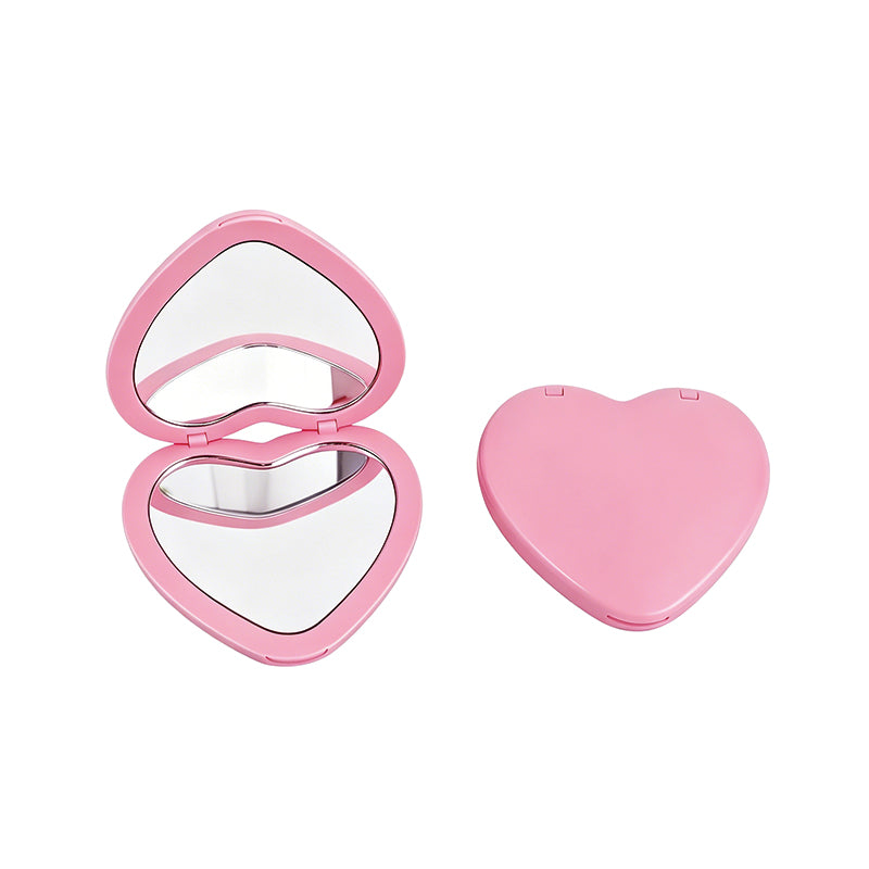 OEM/ODM ouble Sided Heart Compact Mirror from Kaifam Manufacturing. Custom logo, Pantone colors, MOQ 100pcs, 15-day lead time. Request a free quote.