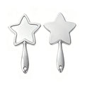 OEM/ODM Handheld mirror with an electroplated five-pointed star shape from Kaifam Manufacturing. Custom logo, Pantone colors, MOQ 100pcs, 15-day lead time. Request a free quote.