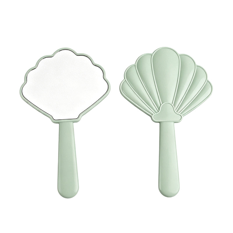 OEM/ODM Shell Handheld Makeup Mirror from Kaifam Manufacturing. Custom logo, Pantone colors, MOQ 100pcs, 15-day lead time. Request a free quote.