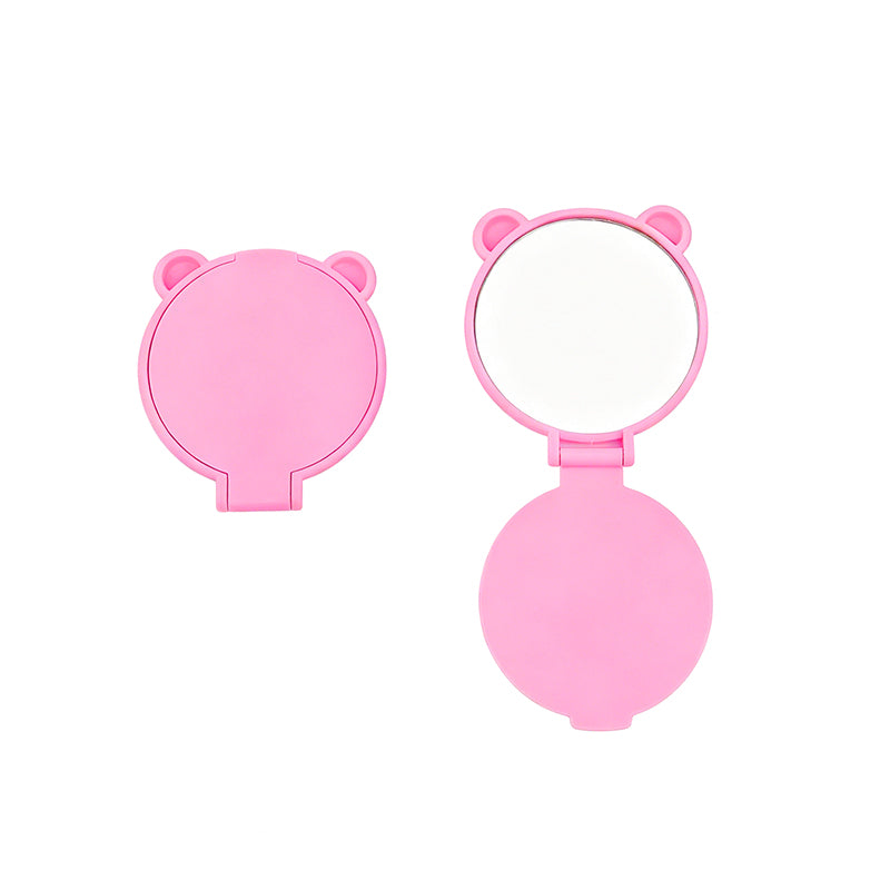 OEM/ODM Single-sided Mini Bear Ear Flip Cosmetic Mirror from Kaifam Manufacturing. Custom logo, Pantone colors, MOQ 100pcs, 15-day lead time. Request a free quote.