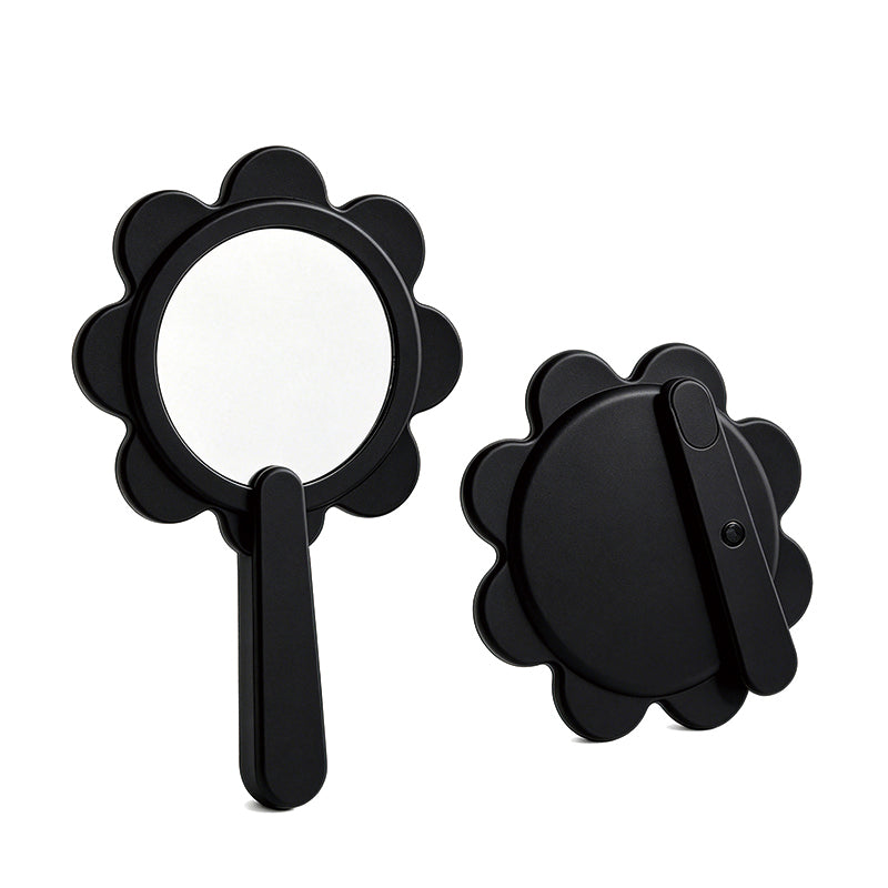 OEM/ODM Swivel Flower Vanity Hand Mirror from Kaifam Manufacturing. Custom logo, Pantone colors, MOQ 100pcs, 15-day lead time. Request a free quote.