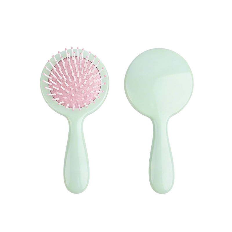 OEM/ODM Round Air Cushion Hair Brush from Kaifam Manufacturing. Custom logo, Pantone colors, MOQ 100pcs, 15-day lead time. Request a free quote.