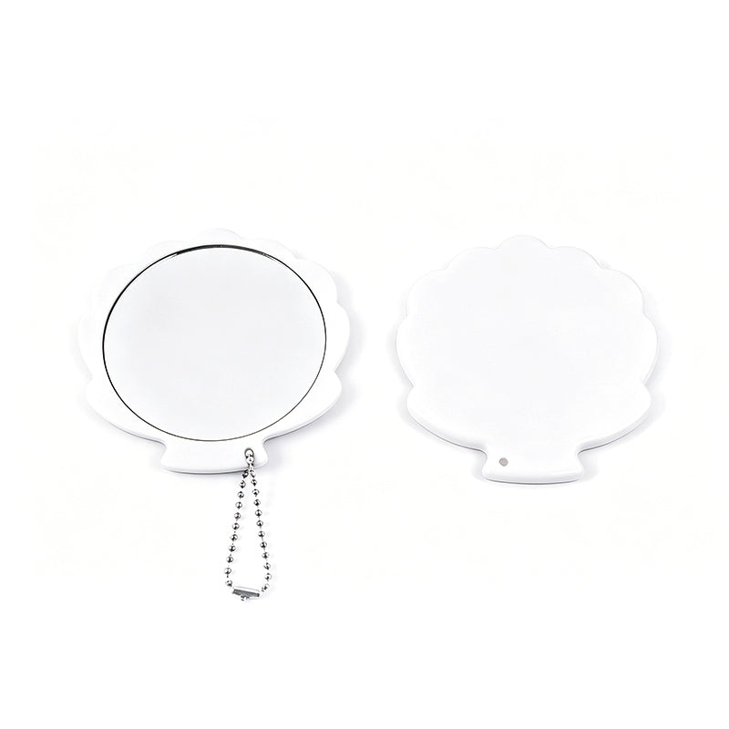 OEM/ODM Seashell Pocket Makeup Mirror from Kaifam Manufacturing. Custom logo, Pantone colors, MOQ 100pcs, 15-day lead time. Request a free quote.