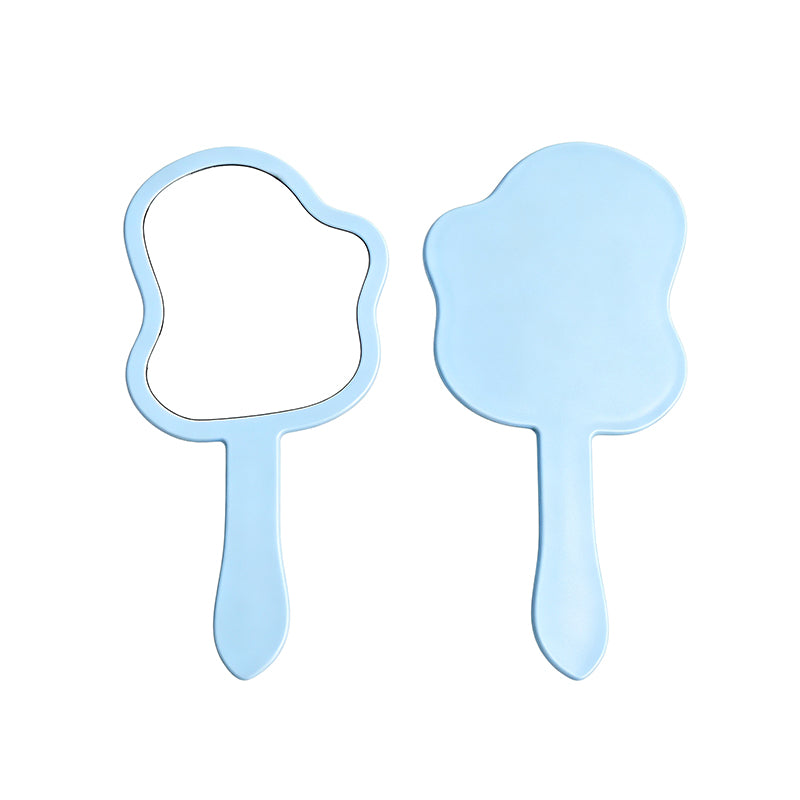 OEM/ODM Wavy Edge Long Handle Hand Mirror from Kaifam Manufacturing. Custom logo, Pantone colors, MOQ 100pcs, 15-day lead time. Request a free quote.