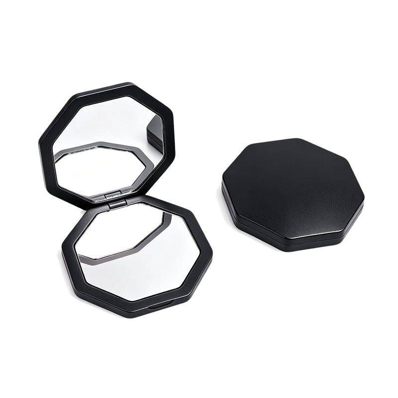 OEM/ODM Octagonal Dual-Sided Compact Mirror from Kaifam Manufacturing. Custom logo, Pantone colors, MOQ 100pcs, 15-day lead time. Request a free quote.