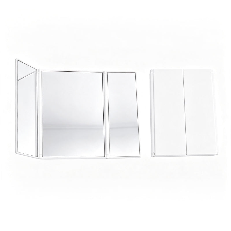 OEM/ODM Tri-Fold HD Makeup Mirror from Kaifam Manufacturing. Custom logo, Pantone colors, MOQ 100pcs, 15-day lead time. Request a free quote.