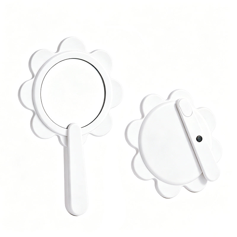 OEM/ODM Swivel Flower Vanity Hand Mirror from Kaifam Manufacturing. Custom logo, Pantone colors, MOQ 100pcs, 15-day lead time. Request a free quote.