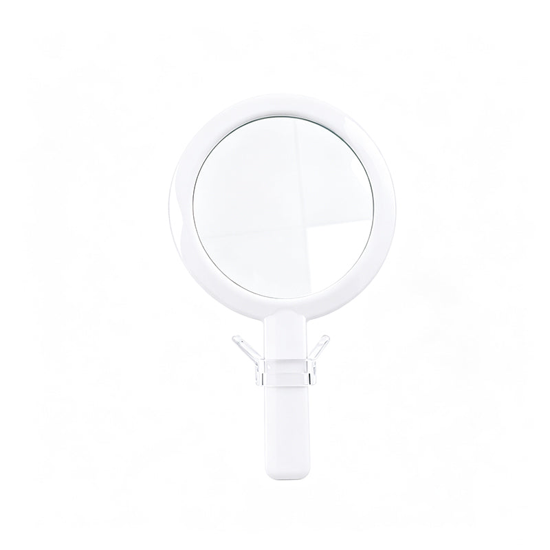 OEM/ODM Transparent Handle Double-sided Round Cosmetic Mirror from Kaifam Manufacturing. Custom logo, Pantone colors, MOQ 100pcs, 15-day lead time. Request a free quote.