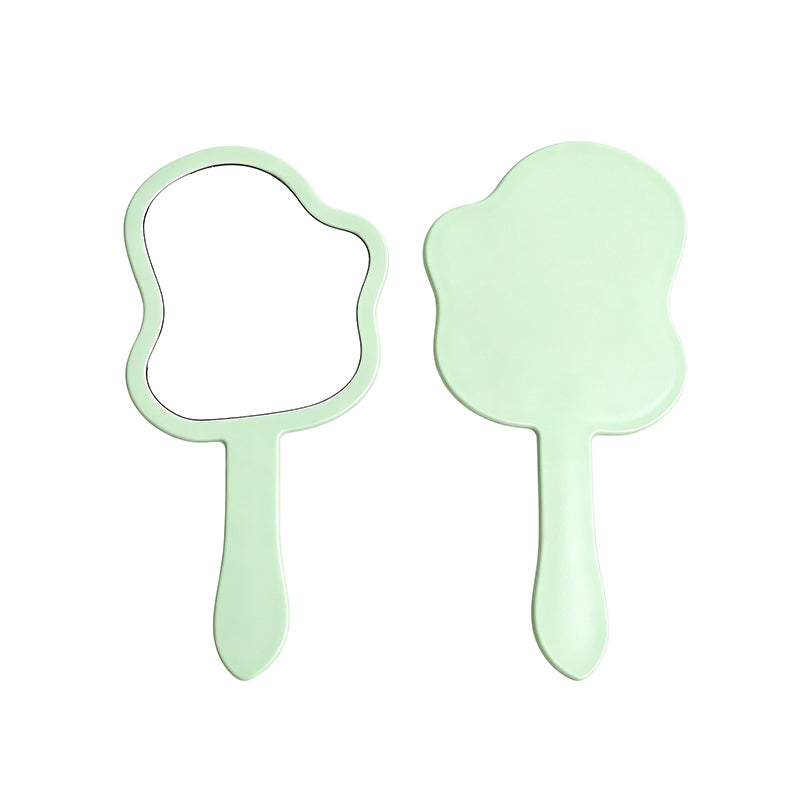 OEM/ODM Wavy Edge Long Handle Hand Mirror from Kaifam Manufacturing. Custom logo, Pantone colors, MOQ 100pcs, 15-day lead time. Request a free quote.