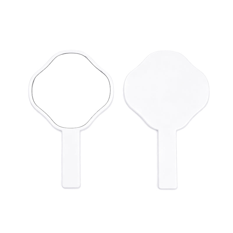 OEM/ODM Clover Irregular Hand Mirror from Kaifam Manufacturing. Custom logo, Pantone colors, MOQ 100pcs, 15-day lead time. Request a free quote.