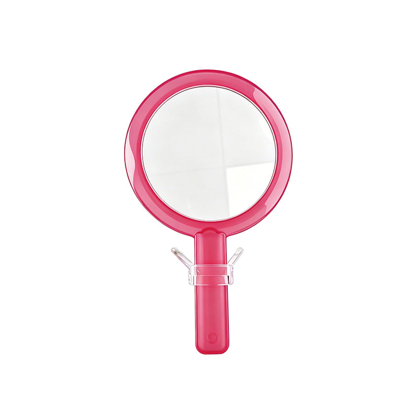OEM/ODM Transparent Handle Double-sided Round Cosmetic Mirror from Kaifam Manufacturing. Custom logo, Pantone colors, MOQ 100pcs, 15-day lead time. Request a free quote.
