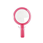 OEM/ODM Transparent Handle Double-sided Round Cosmetic Mirror from Kaifam Manufacturing. Custom logo, Pantone colors, MOQ 100pcs, 15-day lead time. Request a free quote.
