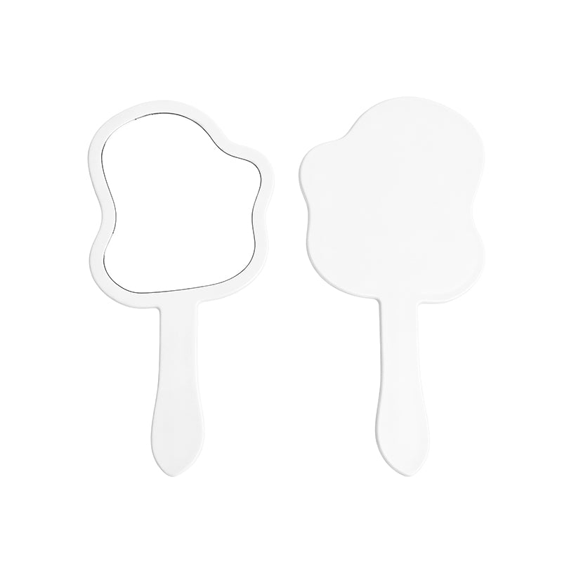 OEM/ODM Wavy Edge Long Handle Hand Mirror from Kaifam Manufacturing. Custom logo, Pantone colors, MOQ 100pcs, 15-day lead time. Request a free quote.