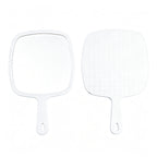 OEM/ODM Ins Style Large Square Handheld Cosmetic Mirror with Lattice Texture from Kaifam Manufacturing. Custom logo, Pantone colors, MOQ 100pcs, 15-day lead time. Request a free quote.