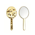 Custom Logo Elliptical Handheld Mirror | Premium Corporate Gifts and Personalized Promotional Items