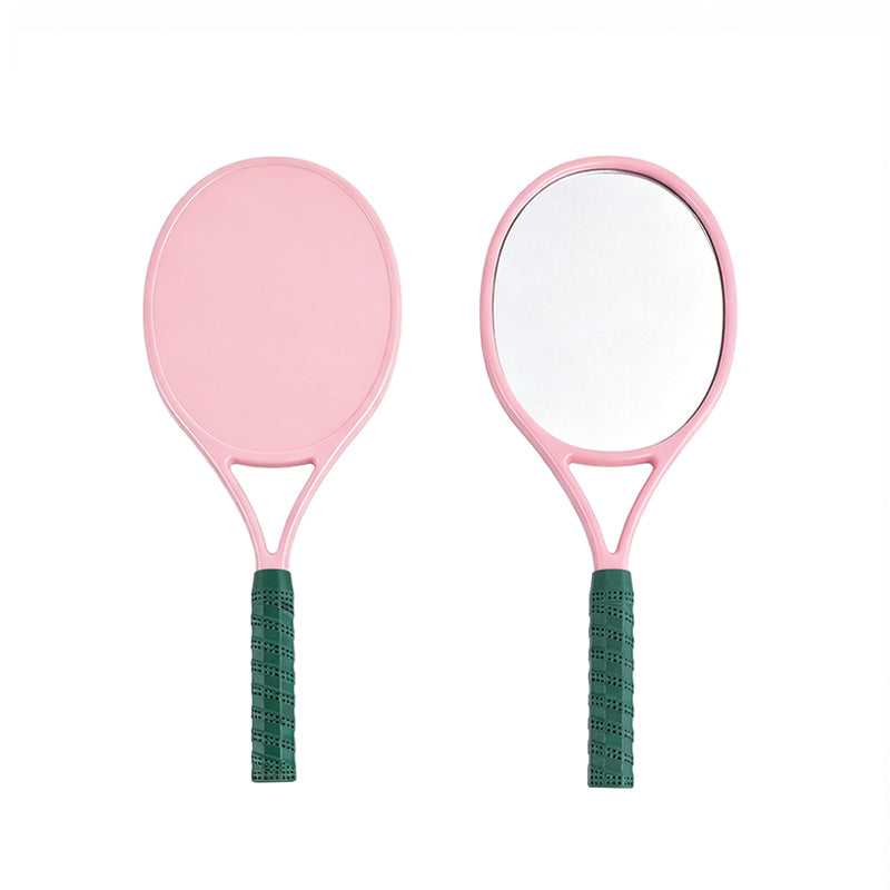 OEM/ODM Tennis Racket Shaped Hand Mirror from Kaifam Manufacturing. Custom logo, Pantone colors, MOQ 100pcs, 15-day lead time. Request a free quote.