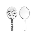 OEM/ODM Elliptical electroplating handheld mirror from Kaifam Manufacturing. Custom logo, Pantone colors, MOQ 100pcs, 15-day lead time. Request a free quote.