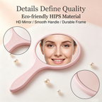 OEM/ODM Round handheld mirror  from Kaifam Manufacturing. Custom logo, Pantone colors, MOQ 100pcs, 15-day lead time. Request a free quote.