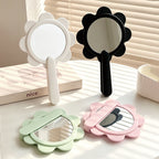 OEM/ODM Swivel Flower Vanity Hand Mirror from Kaifam Manufacturing. Custom logo, Pantone colors, MOQ 100pcs, 15-day lead time. Request a free quote.