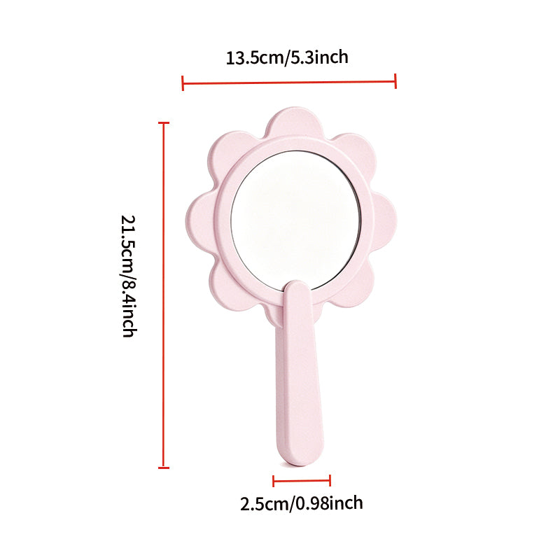 OEM/ODM Swivel Flower Vanity Hand Mirror from Kaifam Manufacturing. Custom logo, Pantone colors, MOQ 100pcs, 15-day lead time. Request a free quote.