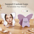 OEM/ODM Butterfly Shaped Tabletop Makeup Mirror from Kaifam Manufacturing. Custom logo, Pantone colors, MOQ 100pcs, 15-day lead time. Request a free quote.