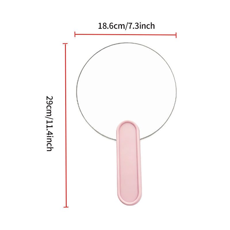 OEM/ODM Big Round Hand Vanity Mirror from Kaifam Manufacturing. Custom logo, Pantone colors, MOQ 100pcs, 15-day lead time. Request a free quote.